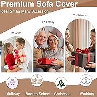 Vista 327 de VClife funda boho de sofá de felpilla para sofá seccional, funda antideslizante para sofá de 2 plazas, protector para mascotas con borlas, funda