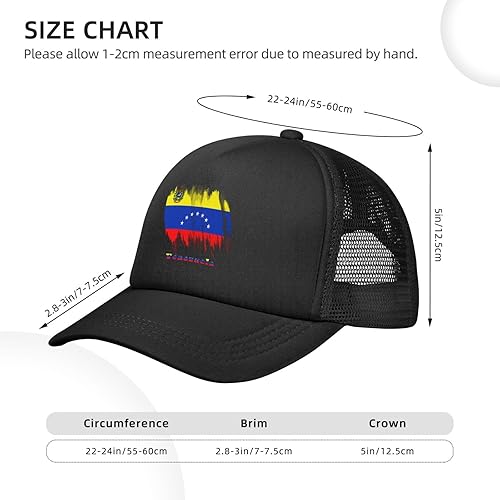 Miniatura 4 de Gorra de béisbol de malla para papá, gorra de camionero ajustable, unisex, color negro