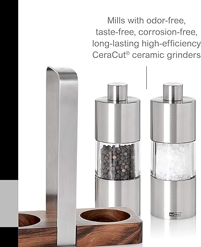 Miniatura 6 de AdHoc Menage Classic - Juego de regalo de molinillo de sal y pimienta, molino de condimentos de sal y pimienta, juego de molino manual con mecanismo