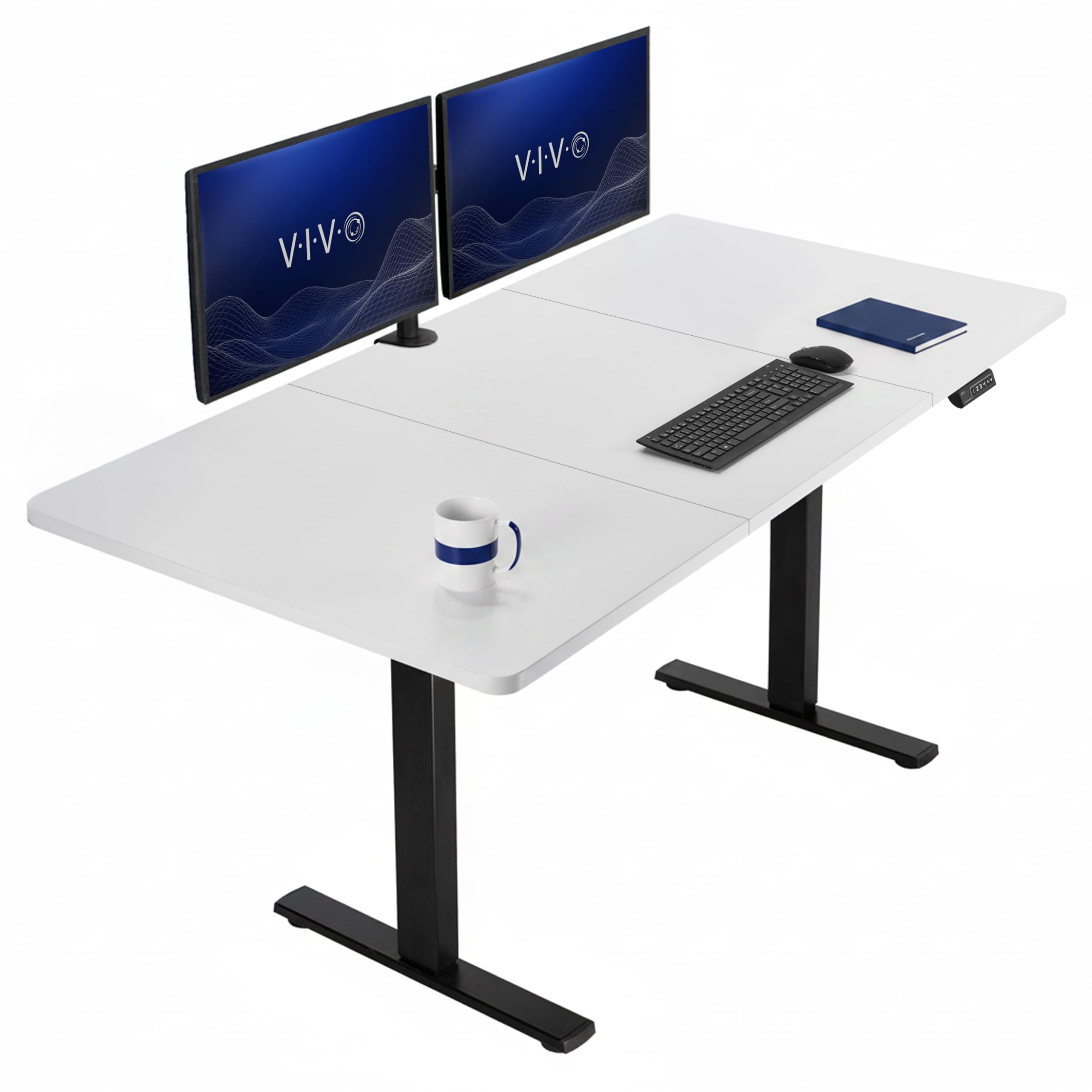 VIVO White 71 x 36 in Standing Desk, DESK-KIT-1B7W-36