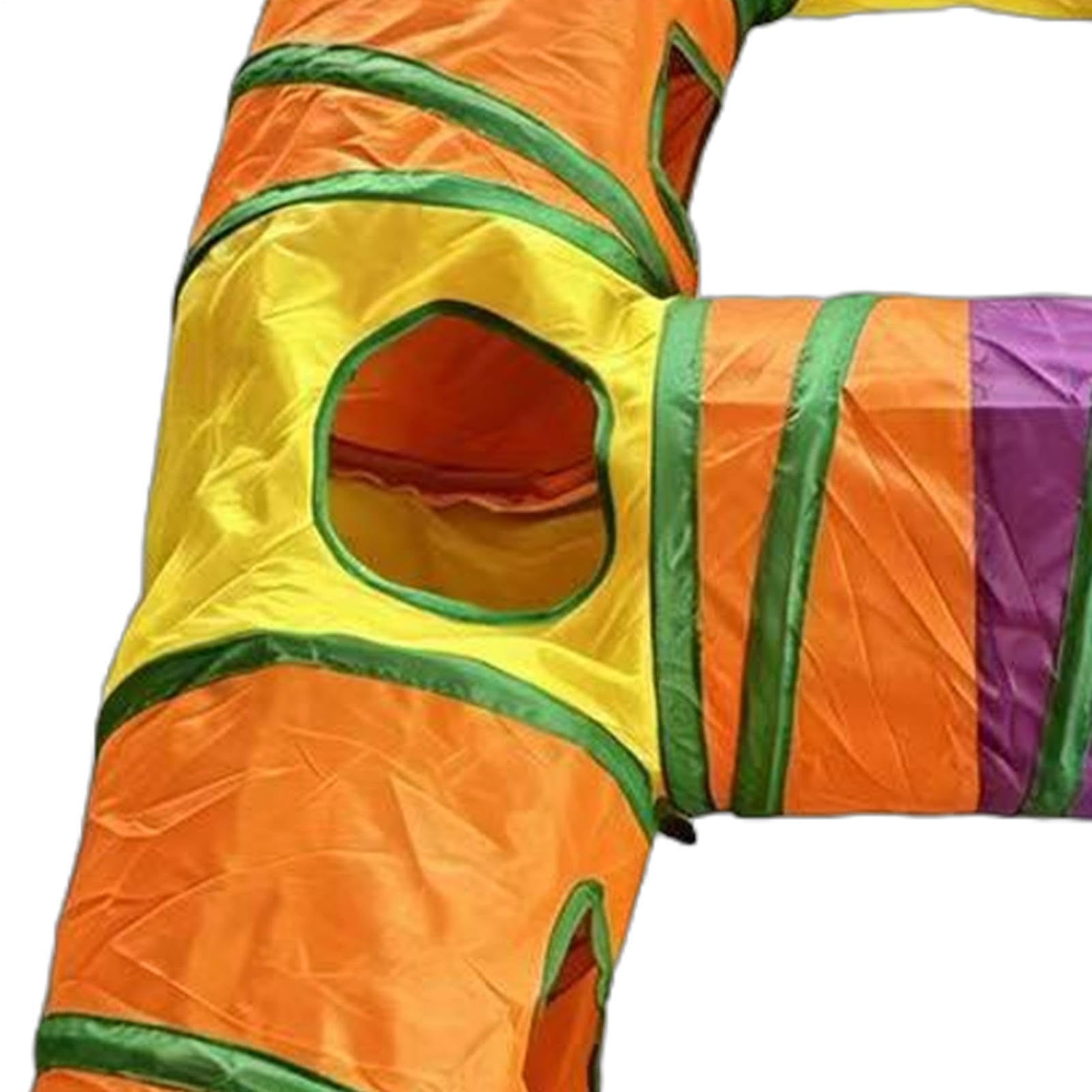 Tunnel Giocattolo Per Gatti Decorazione Pieghevole e Lavabile | Tunnel Giocattolo Per Animali Domestici Adatto A Cuccioli Furetti Giardino Prato Appartamento Casa Soggiorno
