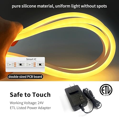 Miniatura 10 de Tira de luces LED blancas (20 pies (NEON))