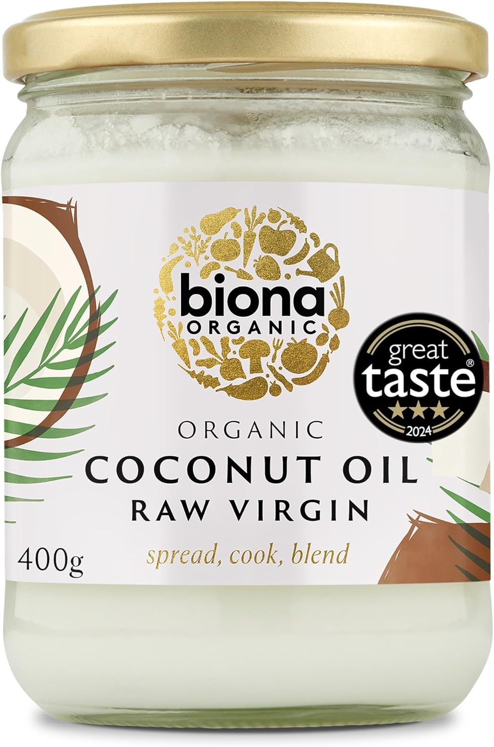 Biona Organic Raw Virgin Coconut Oil 800g Great Taste Award | Desertcart