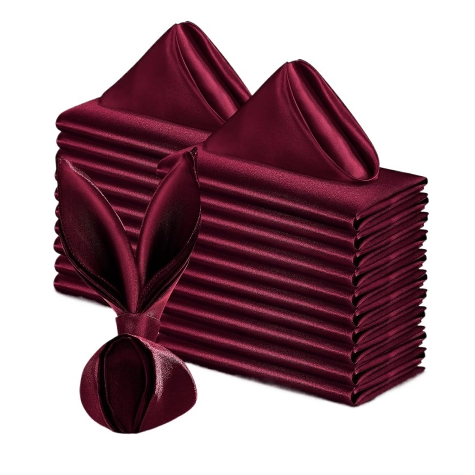 Silky Satin Cloth Napkins, Satin Dinner Napkins 36PC Square 30x30cm(Color 9)