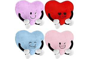 4 Pcs Heart Stuffed Plush for Valentine's Day Gifts