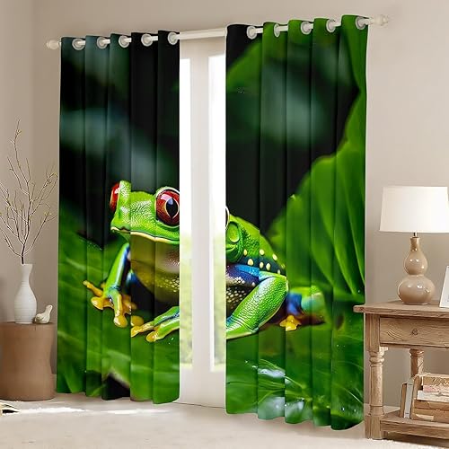 Miniatura 9 de Feelyou - Cortinas de mapache para ventana con diseño de mapache para niños y niñas en 3D con temática de animales para decoración de la habitación