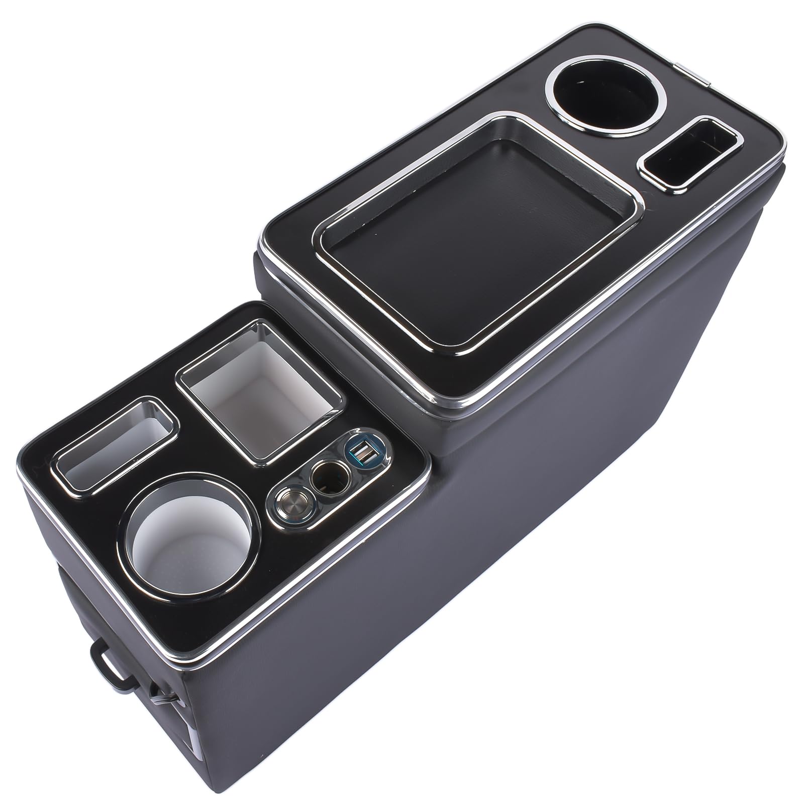 Bisenya Center Console Scatola di Immagazzinaggio Con Porta Drink/Telefono Porta USB Accendisigari A LED Compatibile Con Transporter T5 T6 Sie-nta