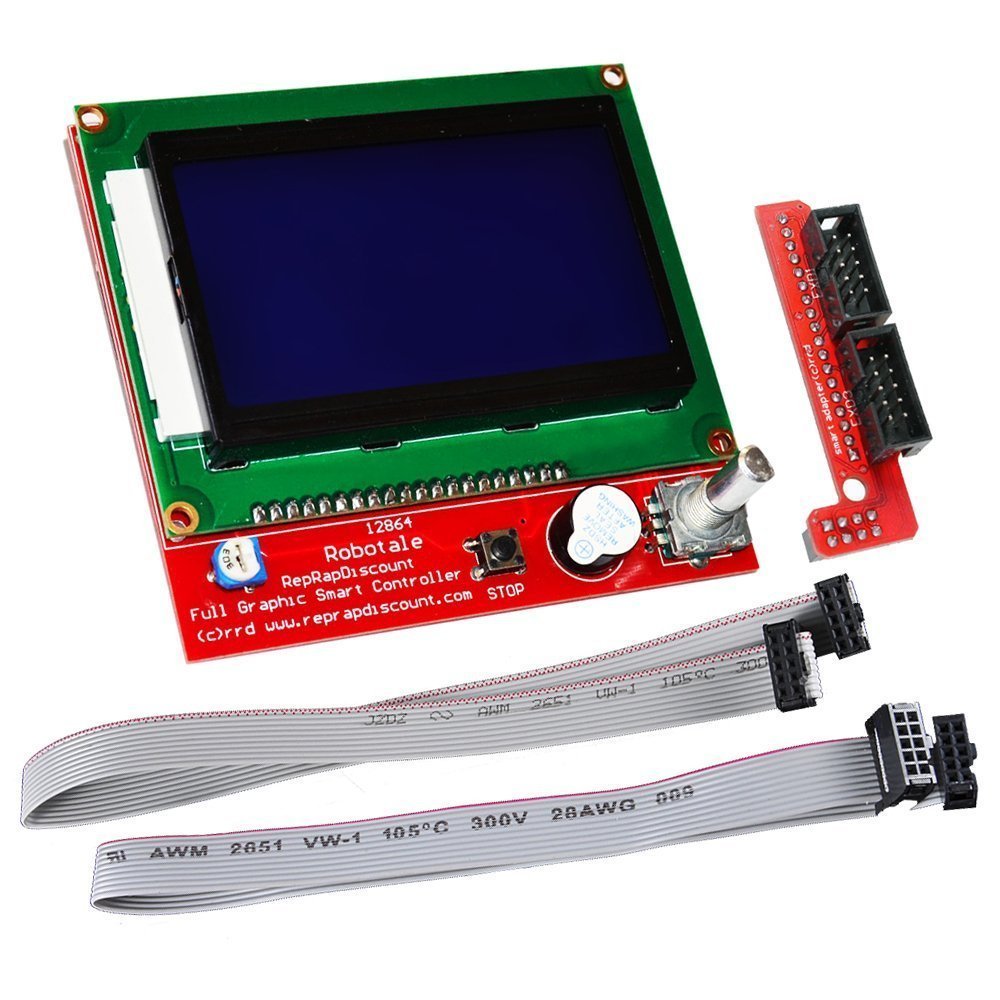 DollaTek Rampe del kit controller stampante 3D 1.4 + display grafico completo + Mega + driver motore passo-passo A4988 per RepRap (LCD 12864)