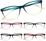 SIGVAN Ladies Reading Glasses Blue Light Blocking Spring Hinge Fashion Pattern Print Eyeglasses for Women