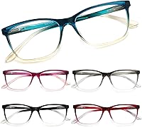 Vista 8 de SIGVAN Lentes de lectura para mujer, con bloqueo de luz azul, bisagra de resorte, diseño de moda, lentes con estampado para mujer