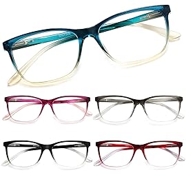 SIGVAN Ladies Reading Glasses Blue Light Blocking Spring Hinge Fashion Pattern Print Eyeglasses for Women (Multicolour 1, 2.75)