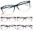 SIGVAN Ladies Reading Glasses Blue Light Blocking Spring Hinge Fashion Pattern Print Eyeglasses for Women (Multicolour 1, 1.50)