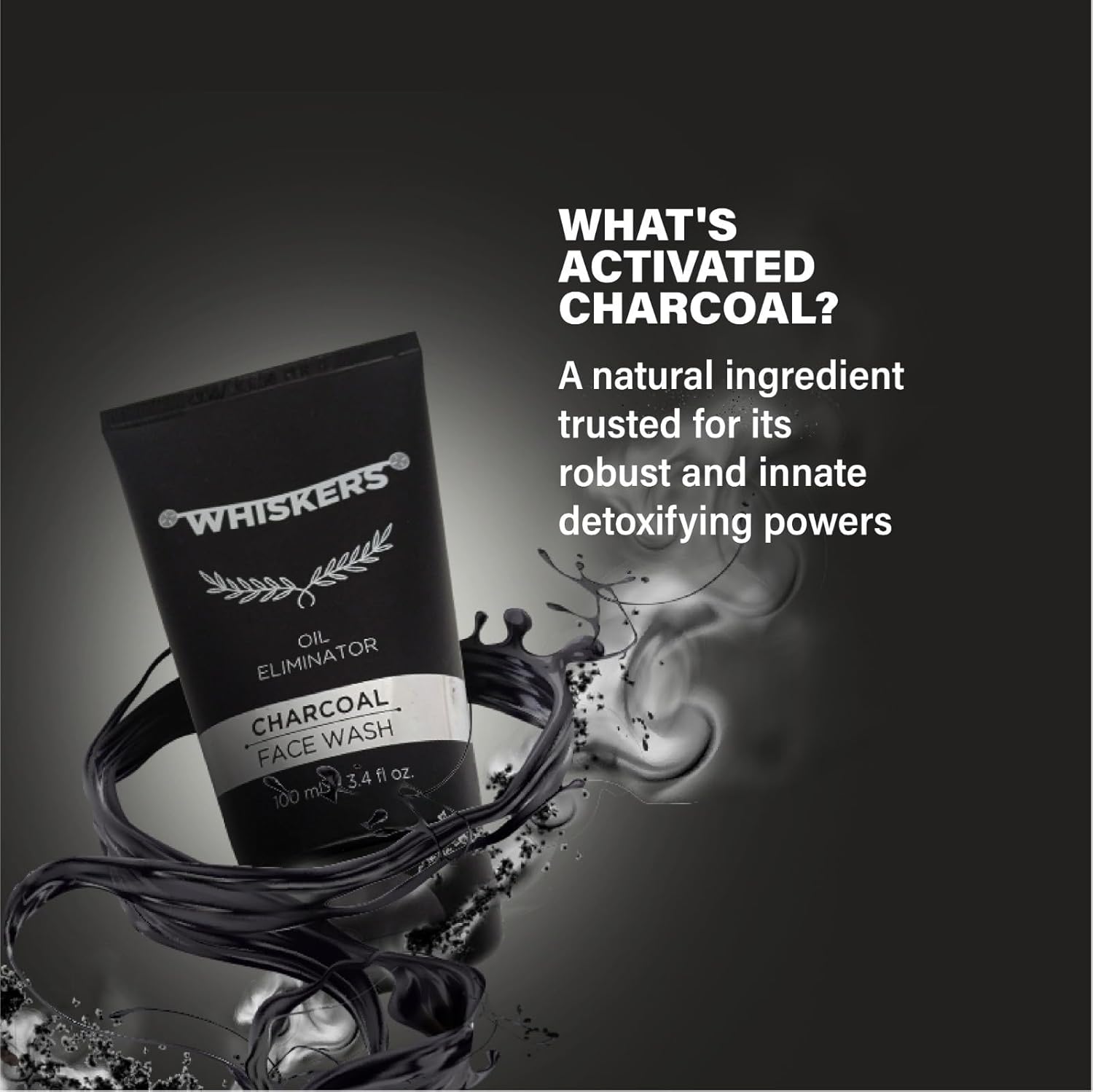 Whiskers Activated Charcoal Deep Cleansing Face Wash|Infused with Charcoal|All Skin Types|Fresh, Clear Skin|Acne Control & Clear Skin|Oil Eliminator| Face Wash for Women & Men | 100 ml 6 71Cz9pO2E7L. SL1500