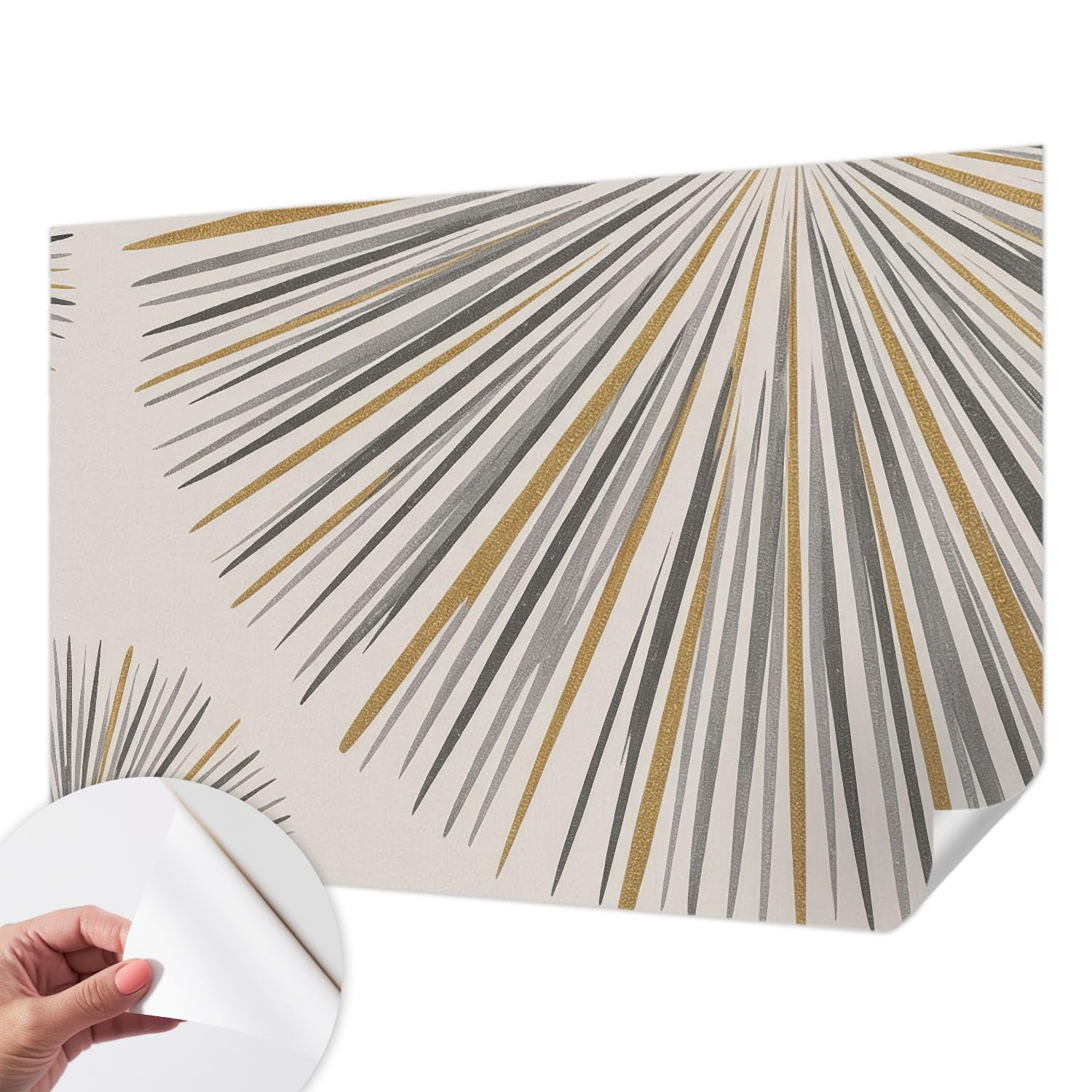 Decoración de pared rápida para renovar estancias con vinilo geométrico