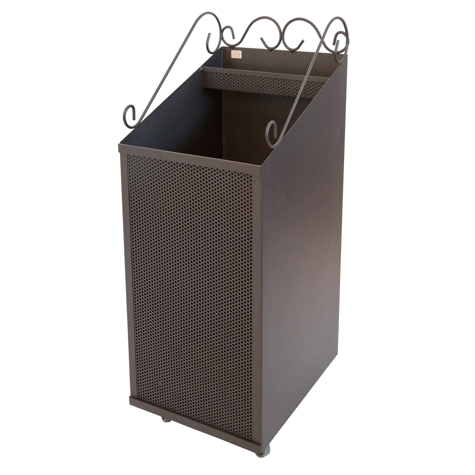 CRUCCOLINI CA007 CARRELLO PORTA LEGNA FORGIATO PER LEGNA/PELLET INE FERRO CON RUOTE