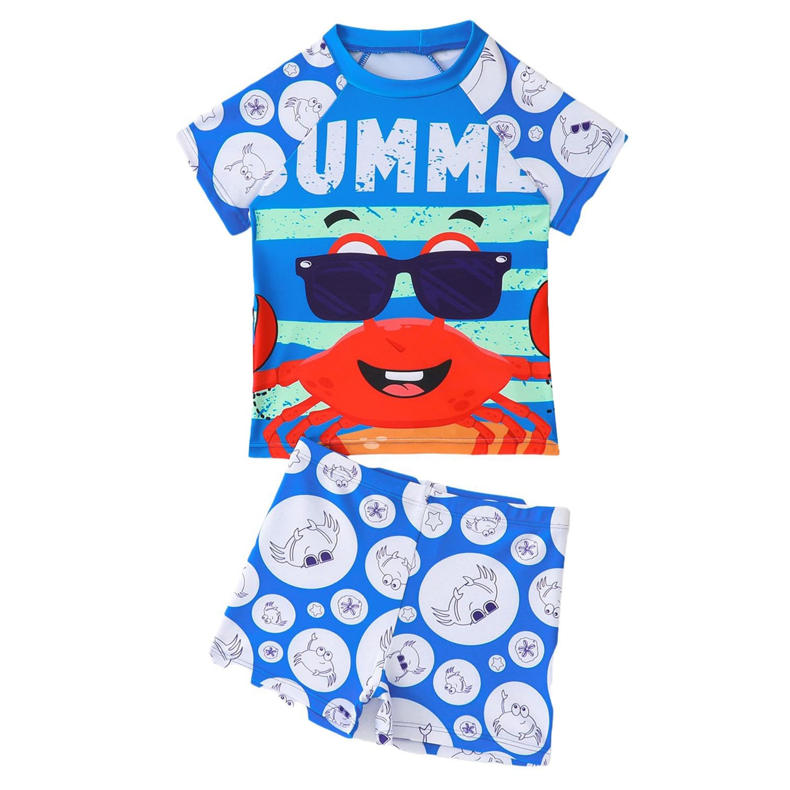 Maillots de bain garçon 16 ans ado avec t-shirt de bain anti-UV et short de piscine 12 ans