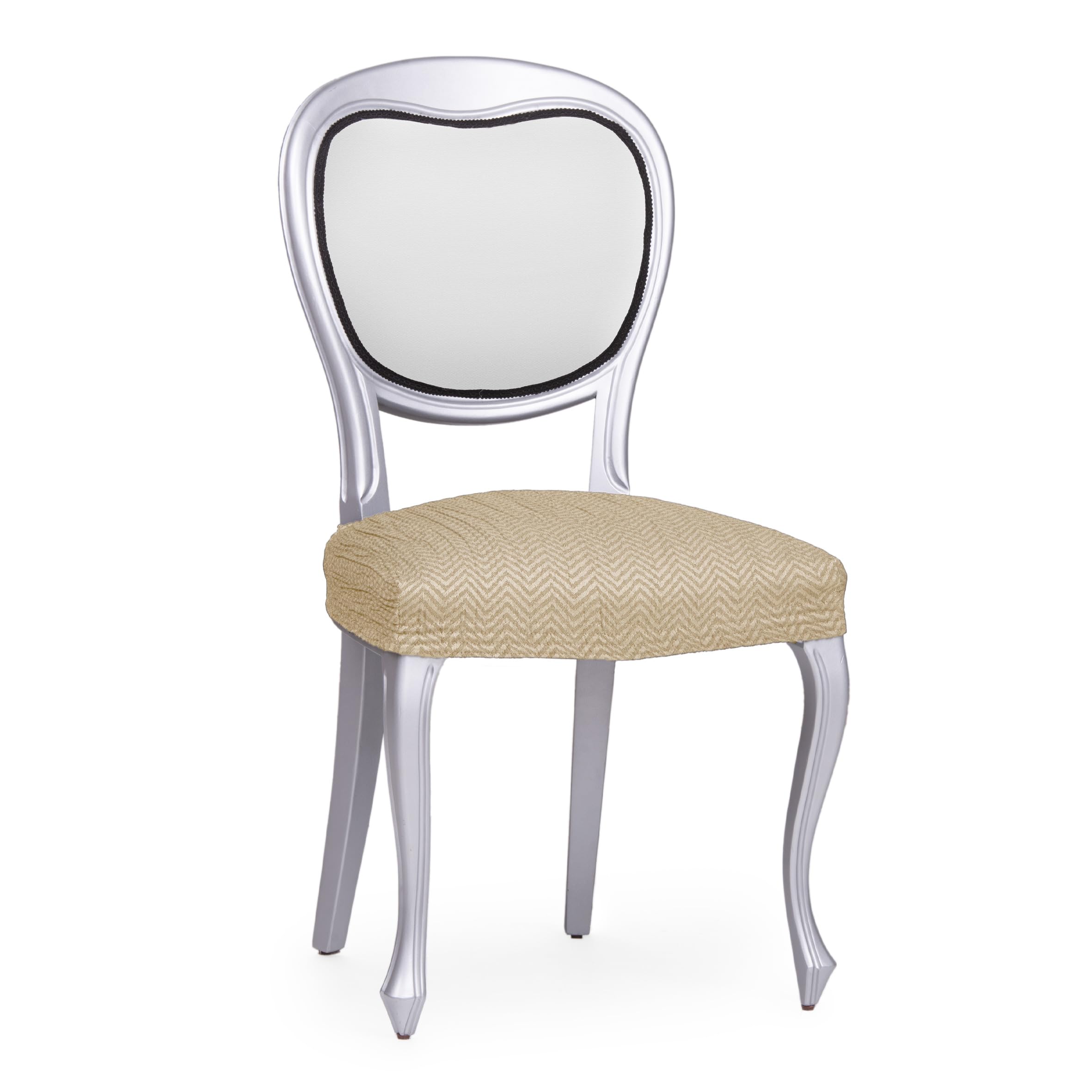 Eysa Light Stretch Chair Cover without Backrest Pack of 2 Beige