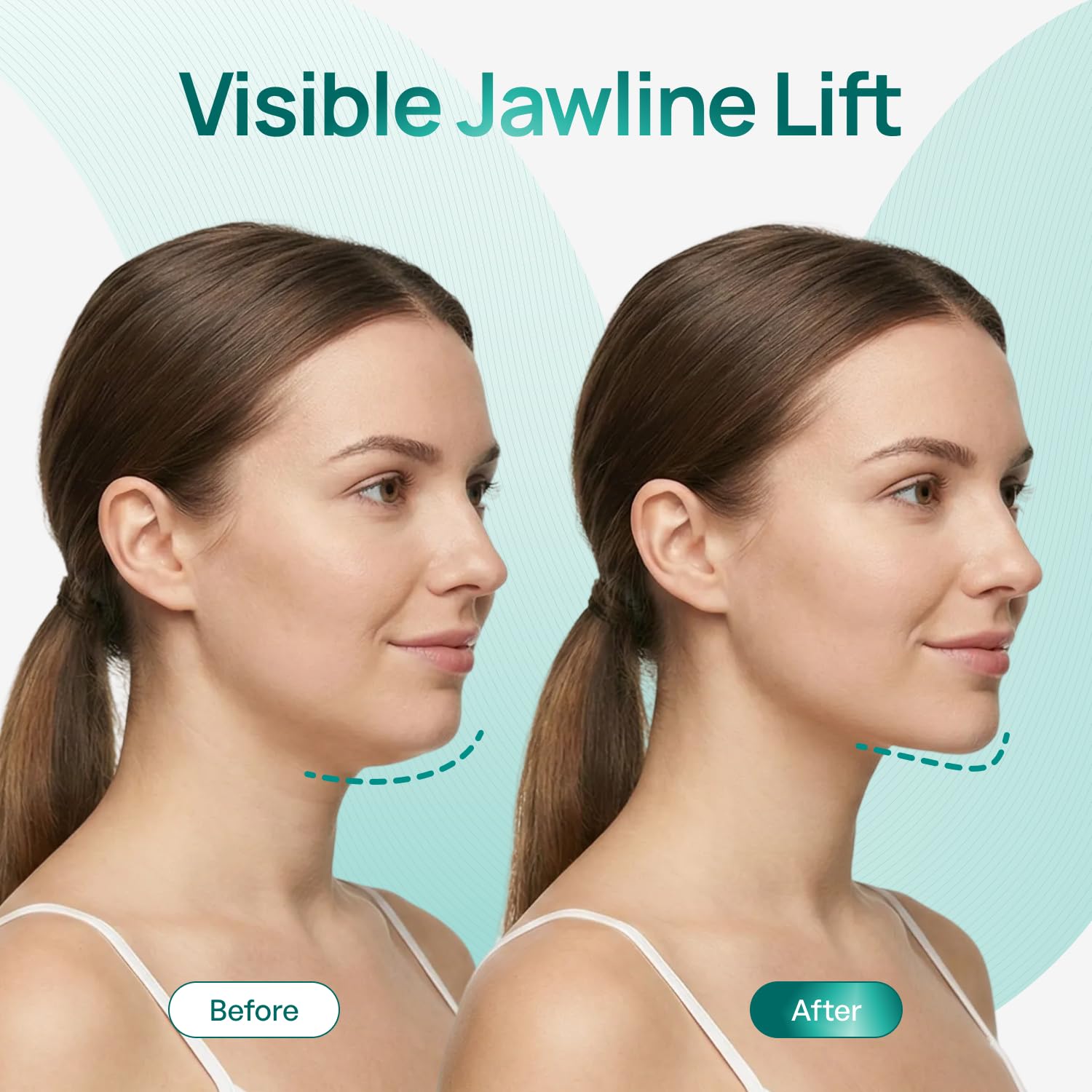 Plantifique Gesichtsmaske V-line Hyaluron Face Mask 10er Set & Augenpads Gegen Augenringe und Tränensäcke - 20 Paar