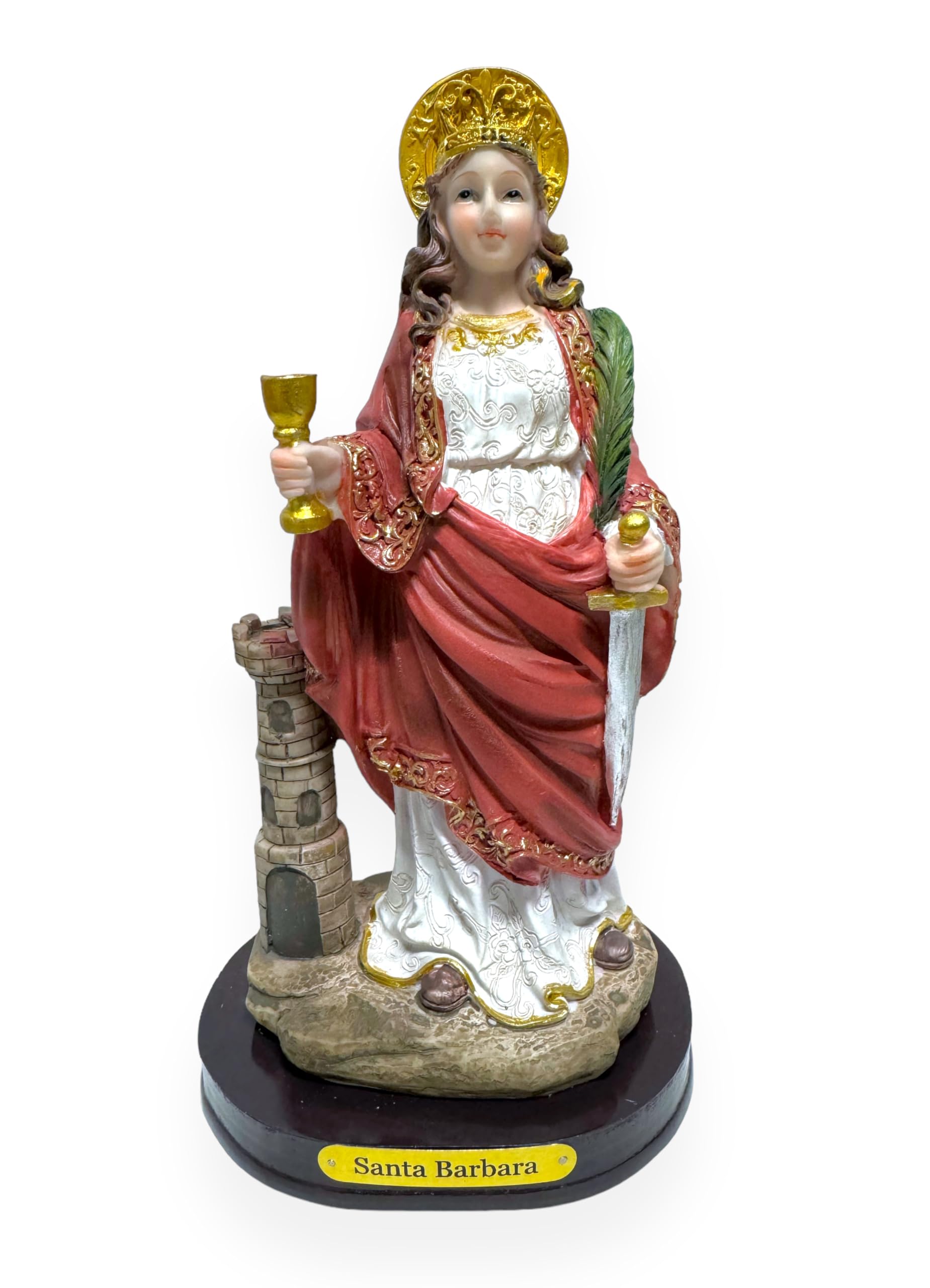 Gigi's Classy Kids 8" Inch St Barbara Statue Figurine Estatua Imagen Santa Barbara Religious Gift