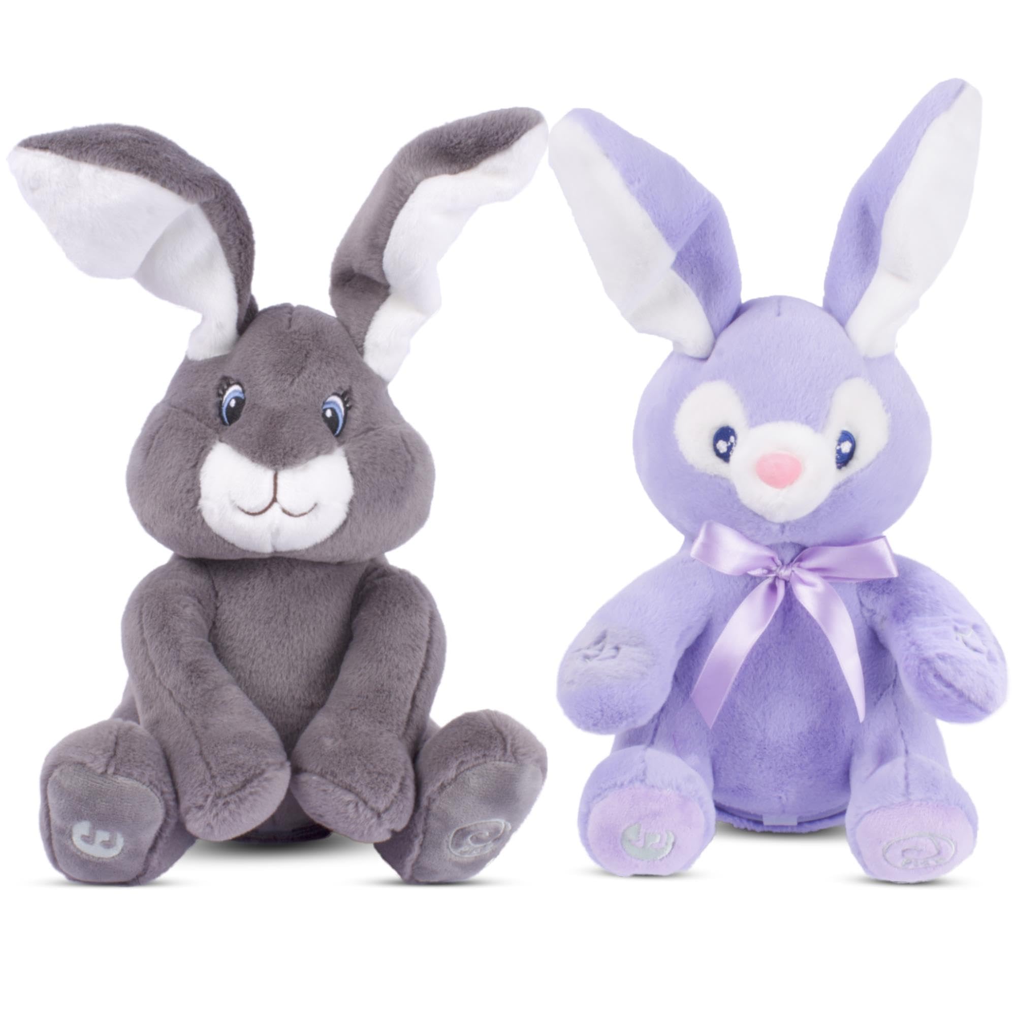 Amazon.com: Dimple Milo and Bella Stuffed Bunny Toy Set Animated