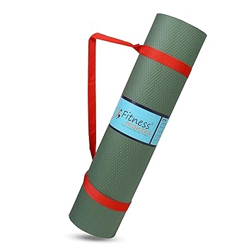 Fitness Mantra® 6mm Anti Skid Yoga Mat for Men & Women| Qnty.-1 Pcs.| (Army Green, 6mm) - image, photos