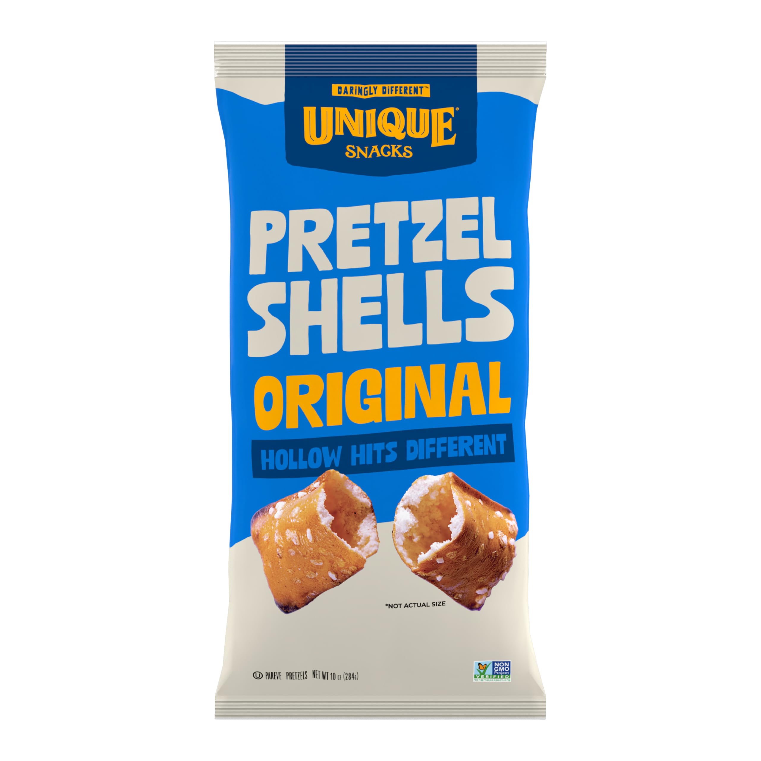 UNIQUE SNACKS Pretzels, Original Pretzel Shells, 10 Ounce (Pack of 12)