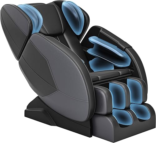 Silla de masaje 2024, cuerpo completo, gravedad cero con rodillo de masaje Shiatsu, 6 modos de masaje automático, calentador, masaje de pies,