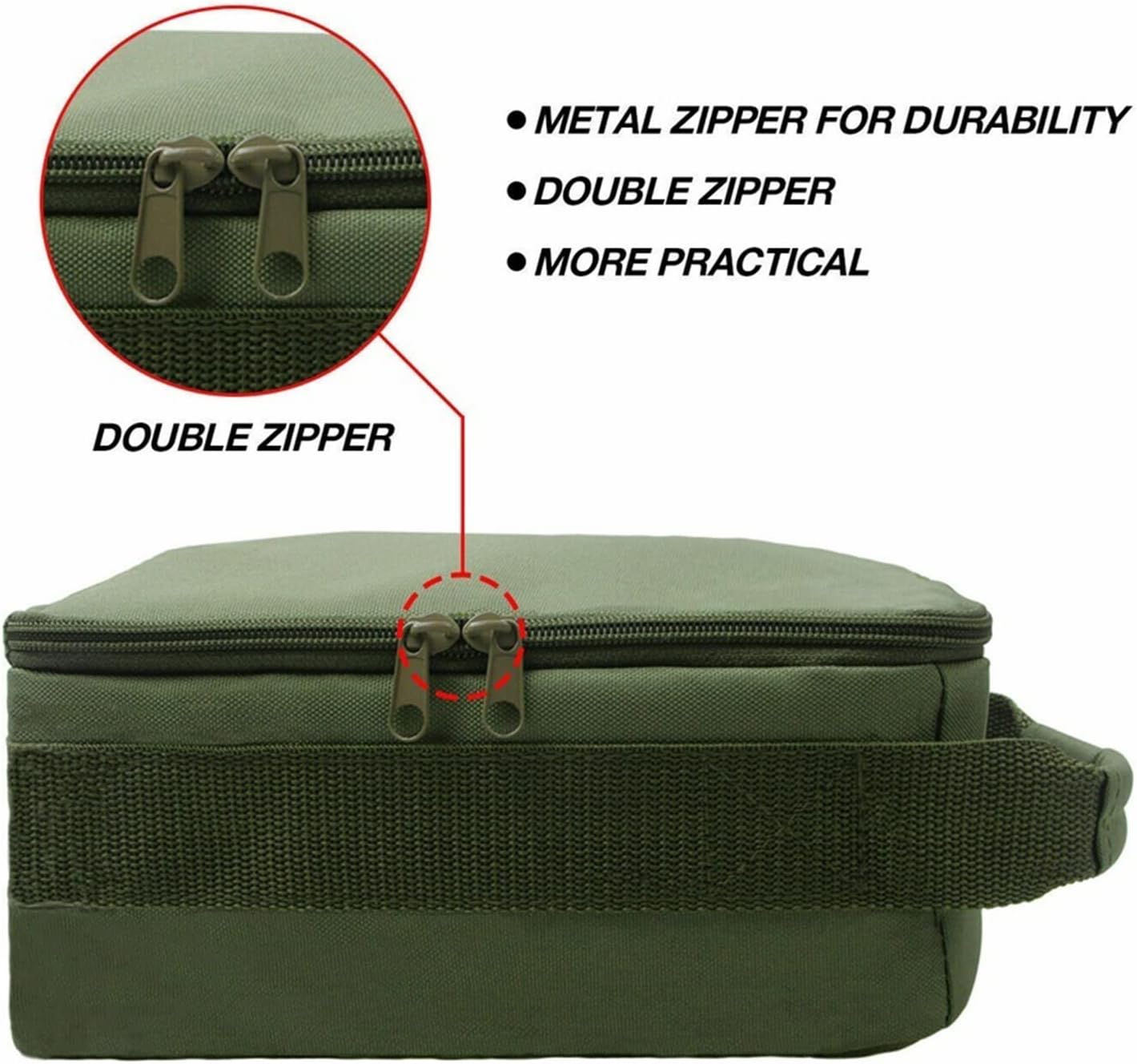 XUSANSO Fishing Tackle Bag Waterproof Fishing Bag Portable Fishing Reel & Gear Bag with 3 Adjustable Dividers for Spinning Baitcasting Fly Reels (Army Green) 7 71CzBjGCC1L. AC SL1500