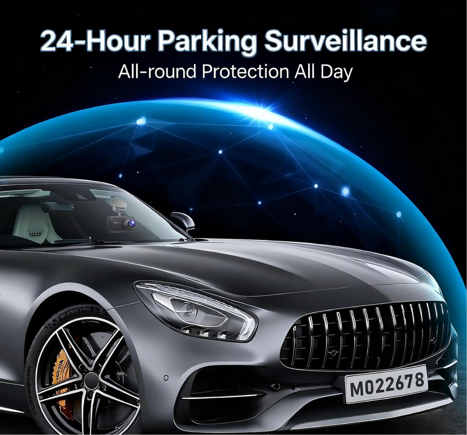 Osmo Dashcam Pro 2.0 mit 4K Vorne Hinten, 5.8GHz WiFi, kostenlose 64-GB-Karte, Dashcam mit Parküberwachung, 170° Weitwinkel, Parkmodus & Nachtsicht