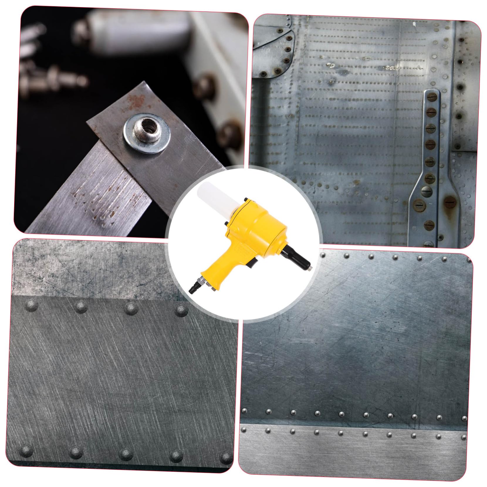 OUNONA Remachadora Neumática Industrial 2 Pulgadas para Tuercas Herramienta Manual de Aluminio Diseño Ergonómico para Profesional