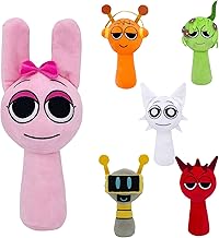 DHINCHANSAIB Sprunki Plush - Peluche Sprunky Wenda e Grigio da 10'', Morbidi e Divertenti Giocattoli di Peluche per Compleanni di Fan e Amici (Pink)