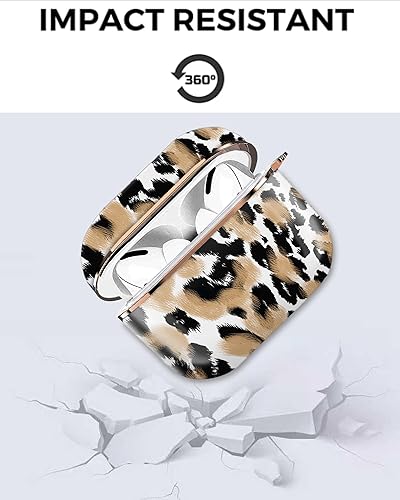 Miniatura 6 de ZEKICE Funda compatible con AirPod Pro de 21 generación, a prueba de golpes, con llavero de oro rosa, para niñas, mujeres y hombres (animales