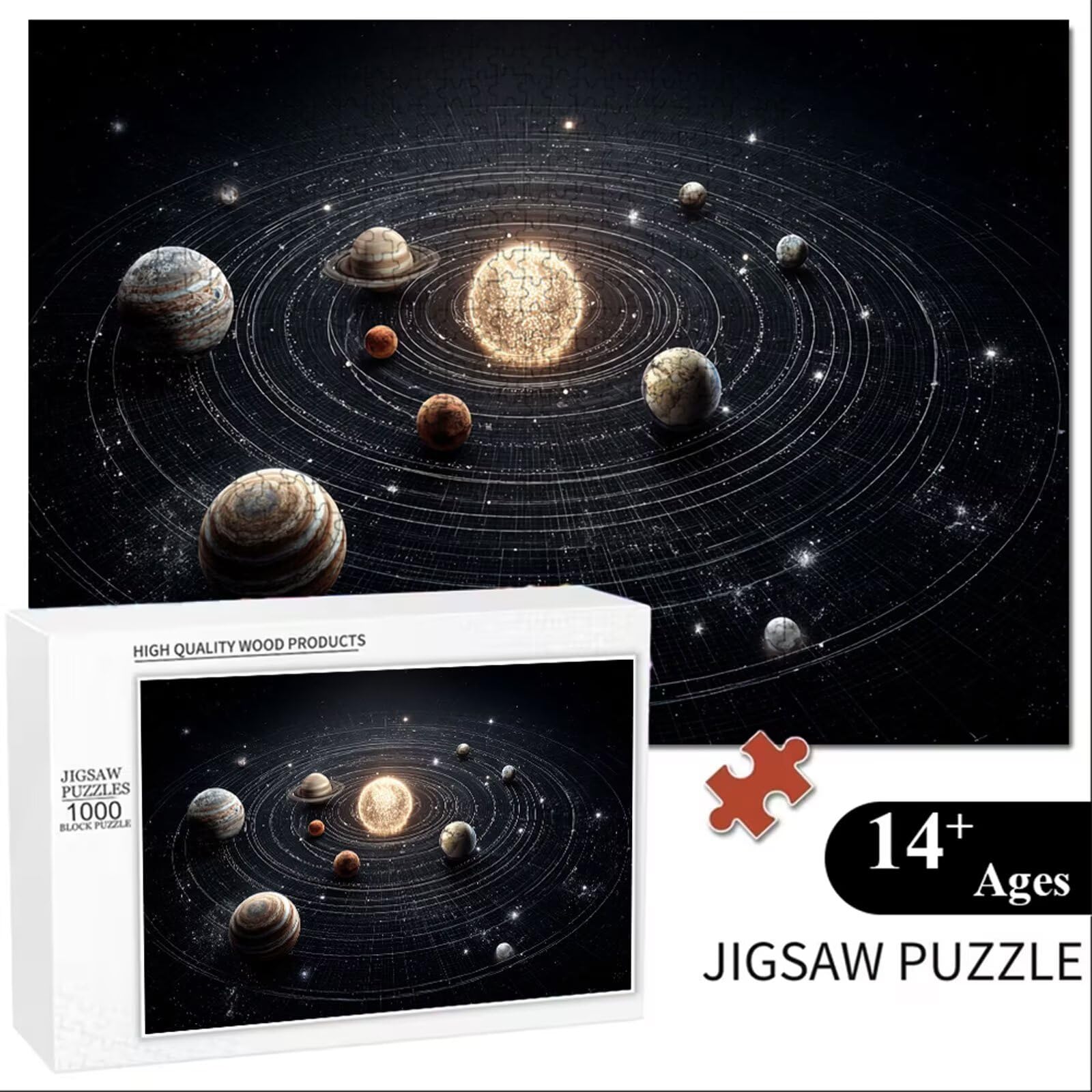 Puzzle 5000 Pièces - Univers & Planète - Puzzle en Bois Durable avec Lettres au Dos - Jeu sans Poussière avec Affiche - Modèle pour Collectionneurs et 14 Ans et Plus (181x105cm) P3#566