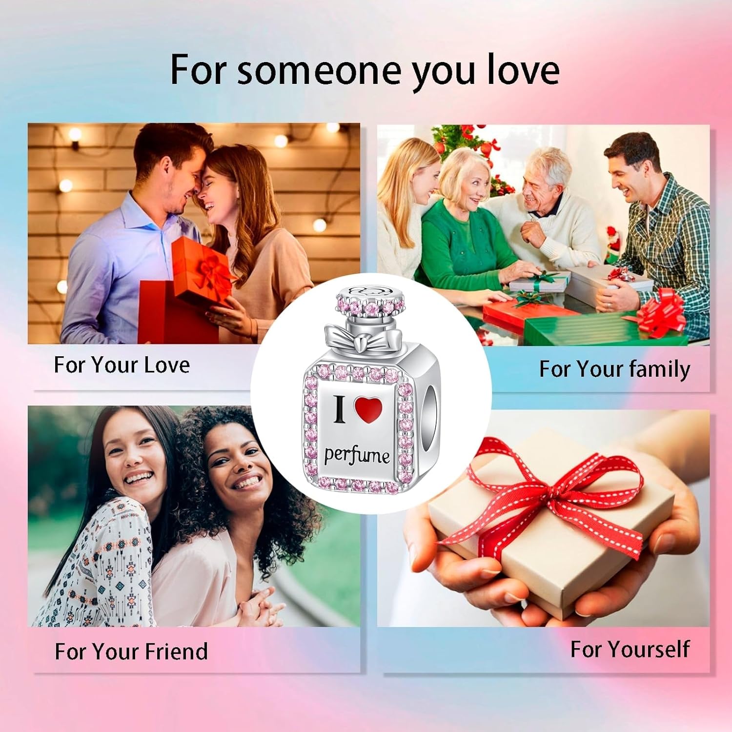 Bible Family Mom Wife Love Heart Dangle Charm 925 Sterling Silver Charms fits Bracelets and Necklace Pendant Bead Charms Jewelry Present for Women Family Friends - Image 7