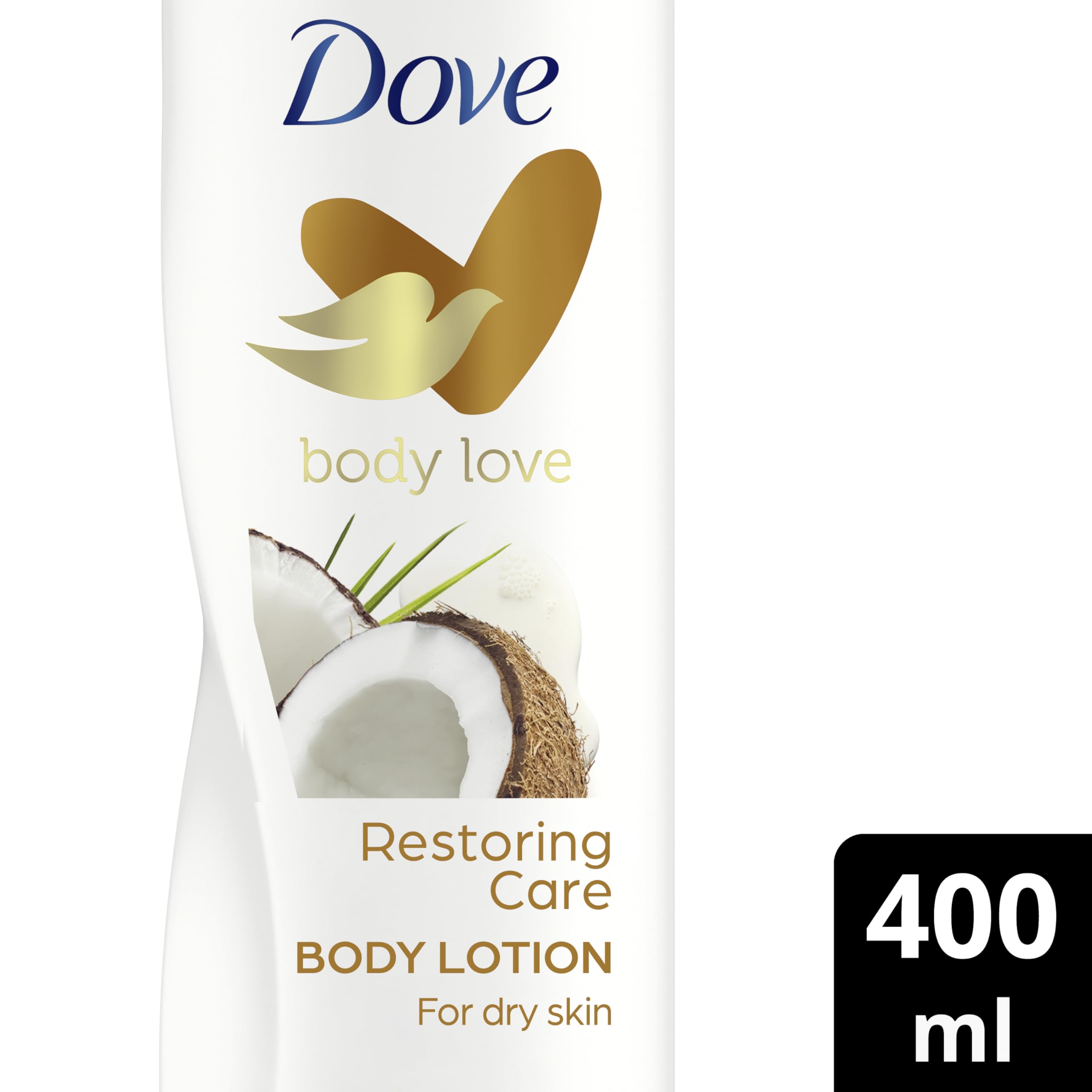 Image secondaire de Dove Lotion Corporelle Hydratante Body Love - 3 x 400 ml avec Huile de Coco et Lait d'Amande