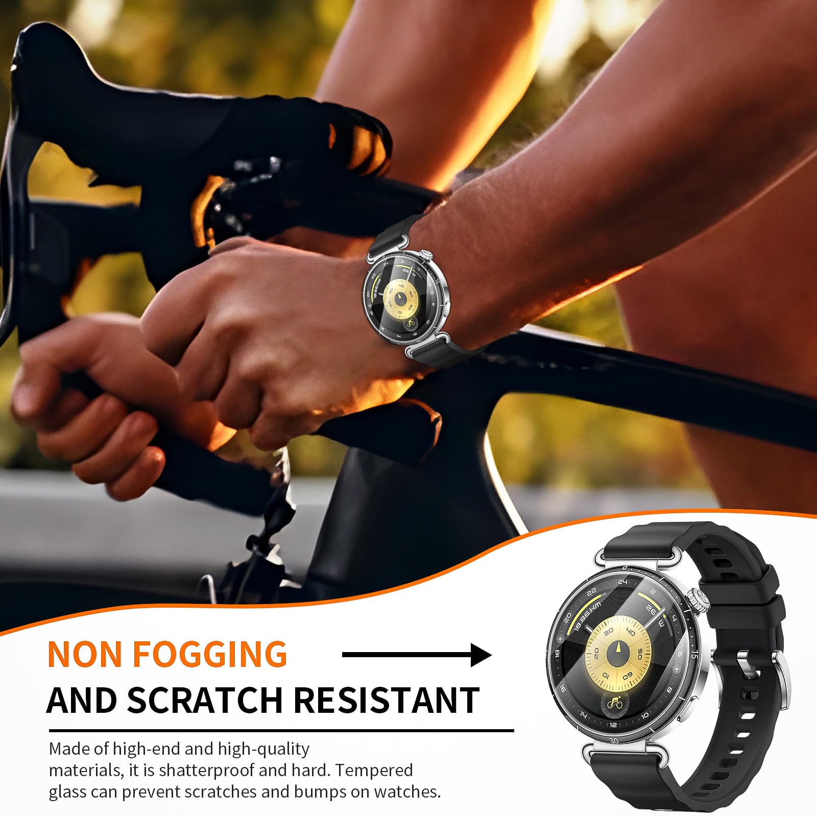 Diruite 4 Sztuki Ochraniacz Ekranu do HUAWEI Watch GT 6 41mm,HD Anti-Scratch Szkło Hartowane Folia Ochronna Smart Watch,41mm