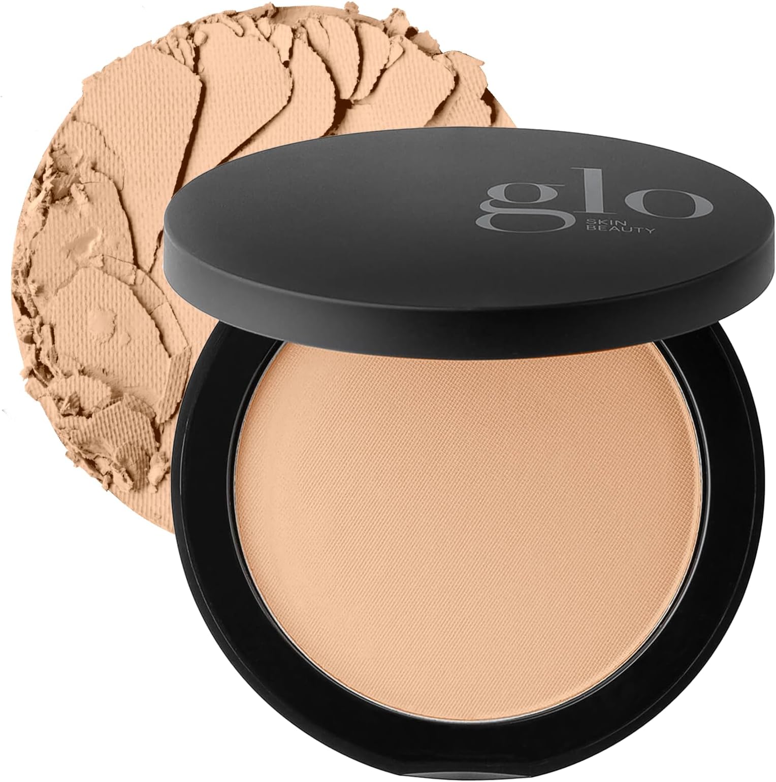 Glo Skin Beauty Pressed Base Powder Foundation Makeup - Flawless Coverage for a Radiant Natural, Second-Skin Finish (Honey Fair)