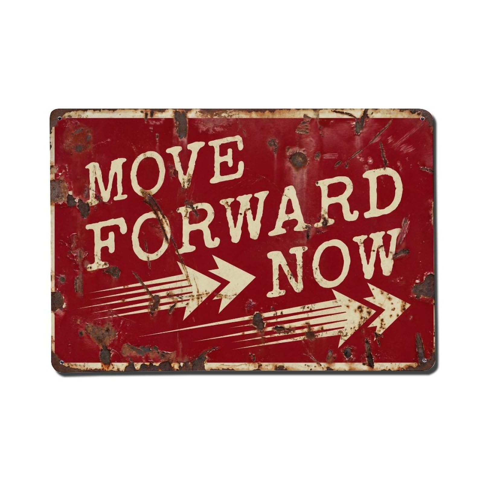 Cmhok Vintage Style Move Forward Now Success Retro Motivational Slogans 1 Metal Tin Sign Wall Decor For Cafe, Club, Garden Metal Poster 8X12inch