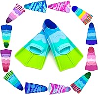 Vista 25 de Aletas de entrenamiento de natación, aletas de natación para niños, cómodas aletas de natación adecuadas para niños, principiantes, niñas, niños