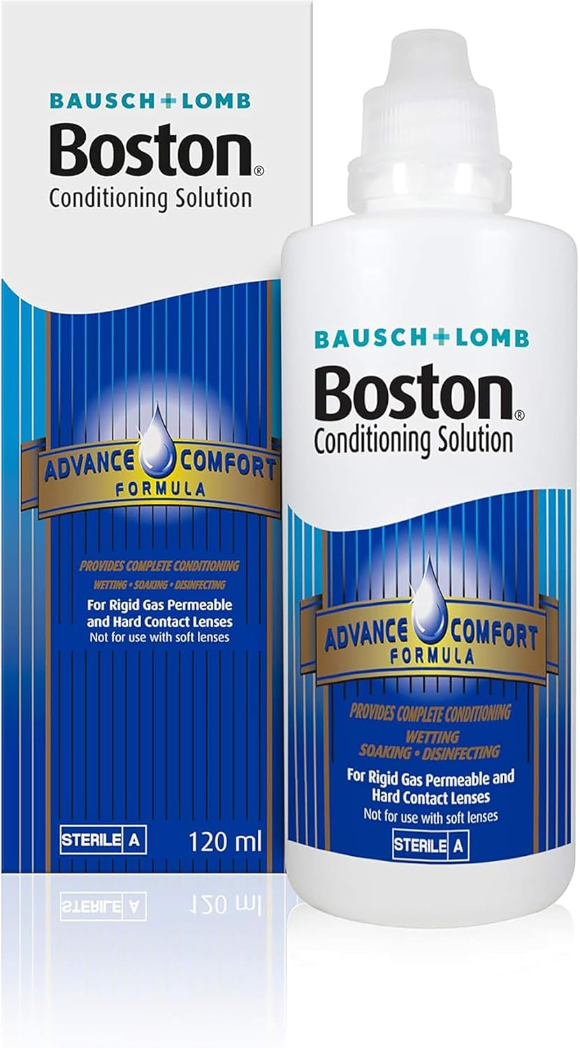 Boston Advance Conditioning Solution, 120ml - Condition Your Lenses - Cushions and Rehydrates for Comfortable Wear - for Rigid Gas Permeable RGP and Hard Contact Lenses