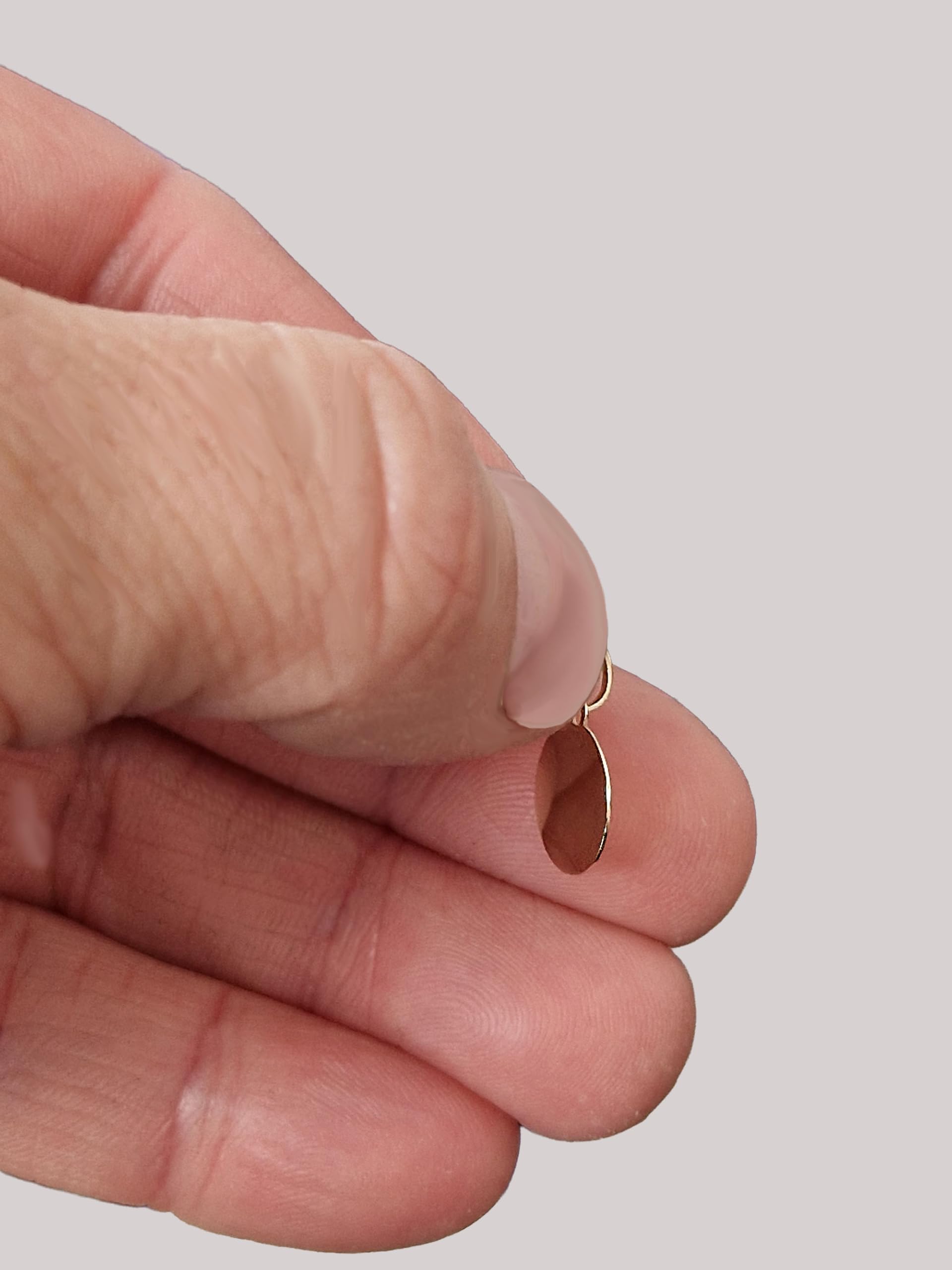 585 Gold Anhänger Rund Gravurplatte Medaillen 14K Echt Gelbgold Kettenanhänger fur Damen und Mädchen