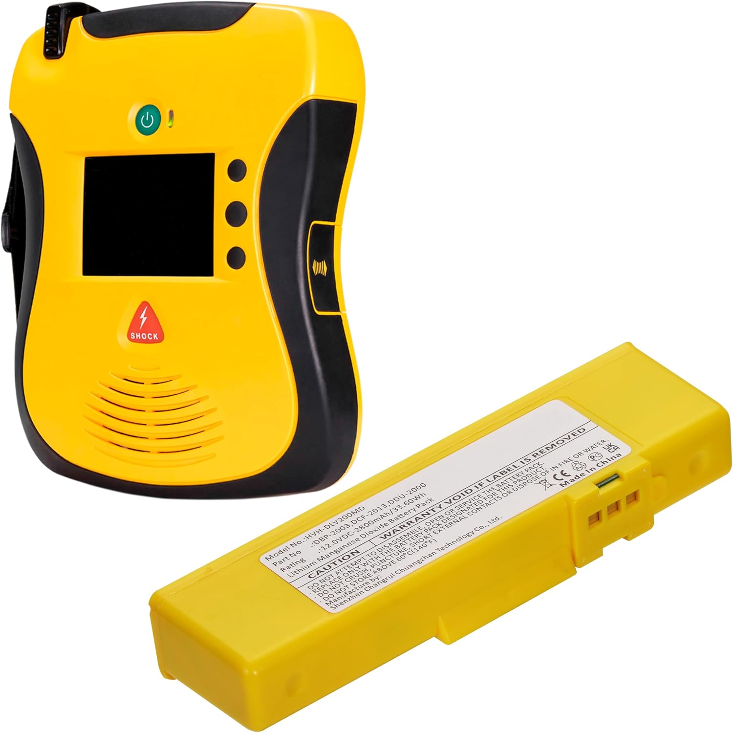 HVH 2800mAh Battery Replacement for DBP-2003, DCF-2013, DDU-2000, Lifeline, Lifeline Pro, Lifeline View