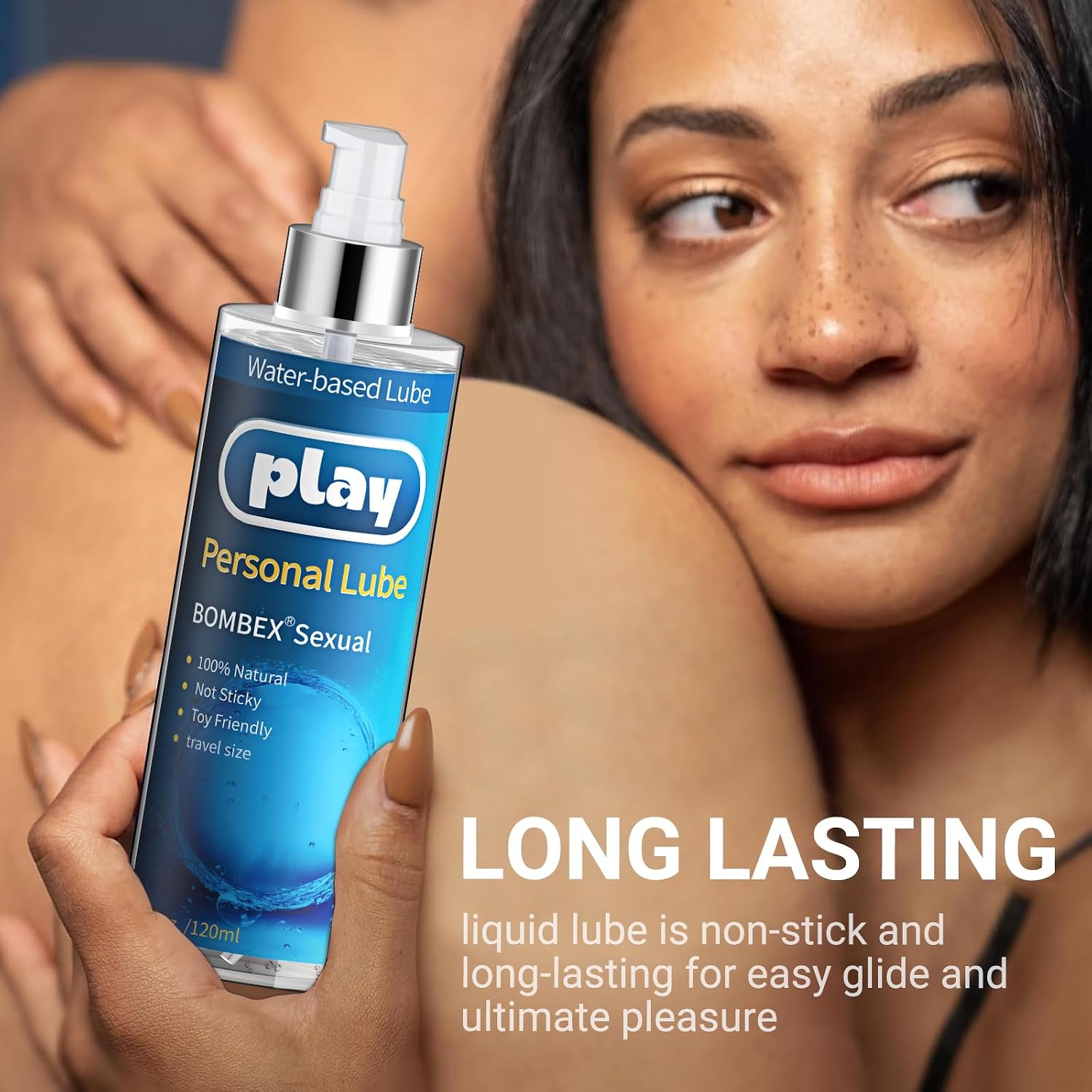 BOMBEX Water Based Lube 8.6 Fl Oz - Personal Lubricant, Long-Lasting Sex Lube for Men, Women, and Couples, Toys Friendly Gentle Natural Lubricants, Smoothly Anal Lube, Non-Staining