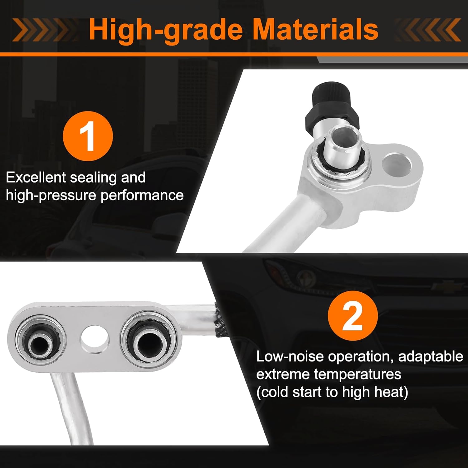 JERBOR 42588256 Air Conditioning Pipe Fit For Chevrolet Trax 2015-2020, for Buick Encore 2013-2015, A/C Air Conditioning Condenser Hose Replacement 42588256 95376436 42366105 95080777