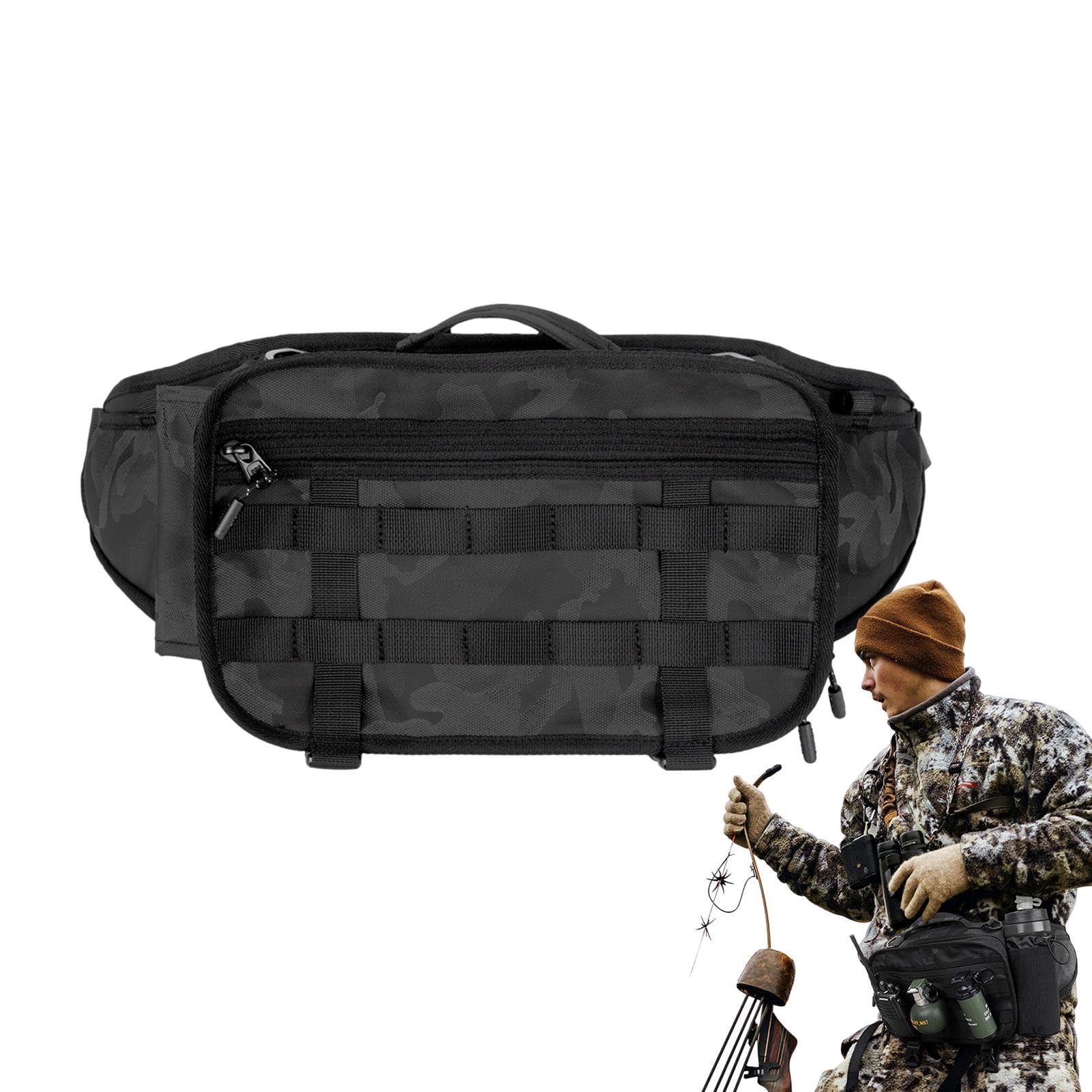 Riñonera de Pesca Organizador Con Múltiples Compartimentos Para Accesorios | Bolsa de Pesca para la Cintura Para Senderismo Ciclismo Escalada Paseo De Perros Carretes Señuelos