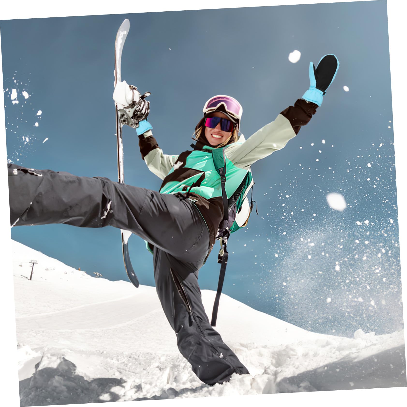 WOONEKY Guantes Térmicos Impermeables para Invierno Táctiles y Cortavientos Cálidos y Cómodos para Hombres y Mujeres Talla XL