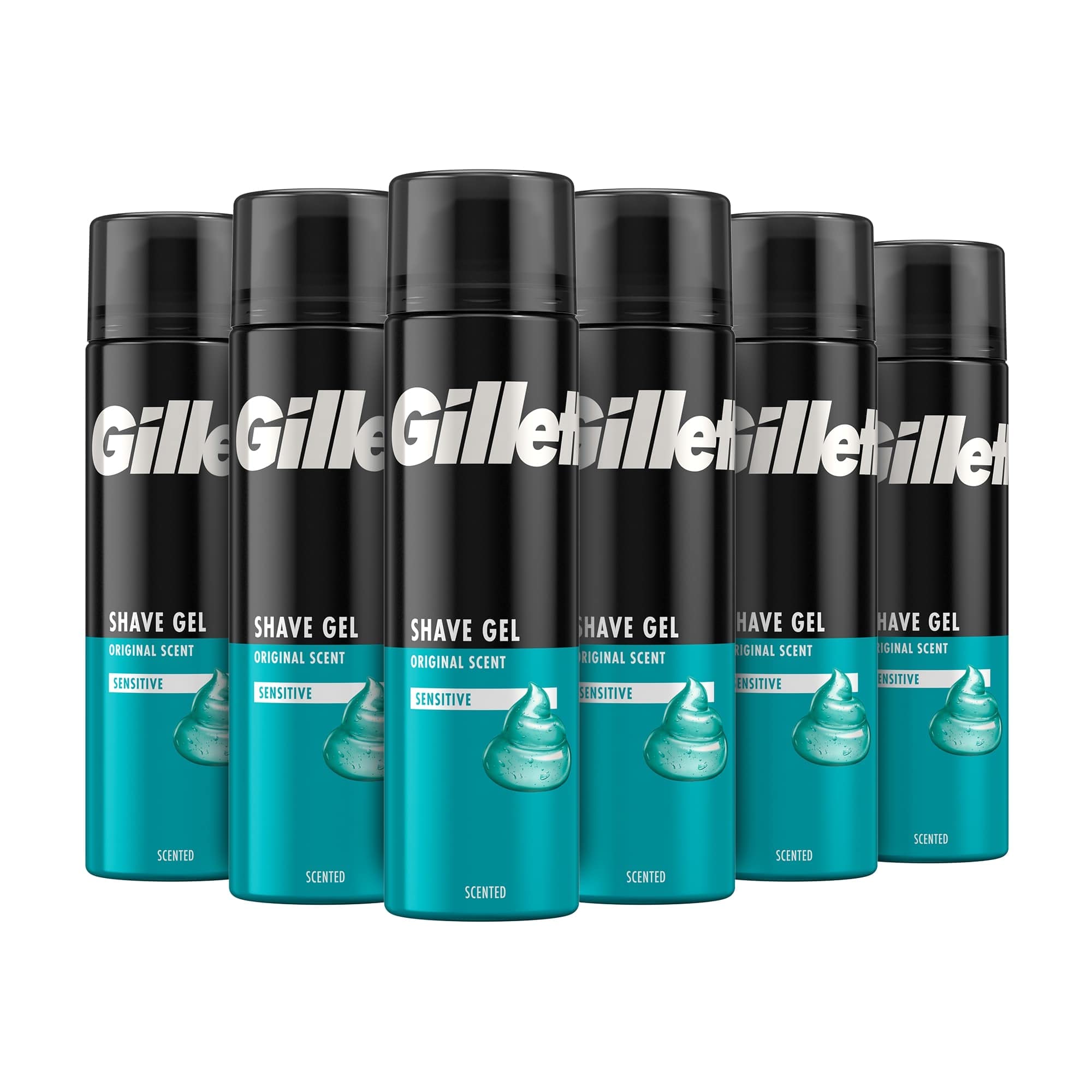 Gillette Gel Afeitar Piel Sensible 200ml x6