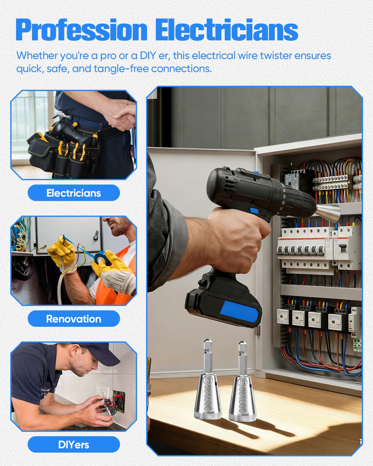 Wire Twister Tool for Drill, 2026 Upgraded Wire Nut Twister for Drill — Amazon image 5