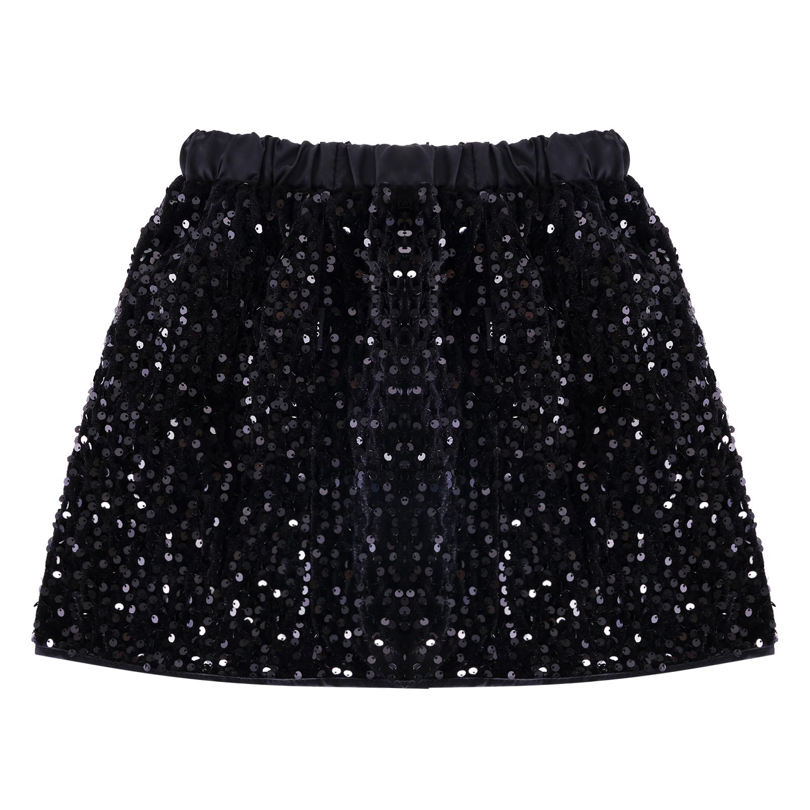 Amazon.com: Haakong Black Girls Sequin Skirt Sparkly Skirts for Girls ...