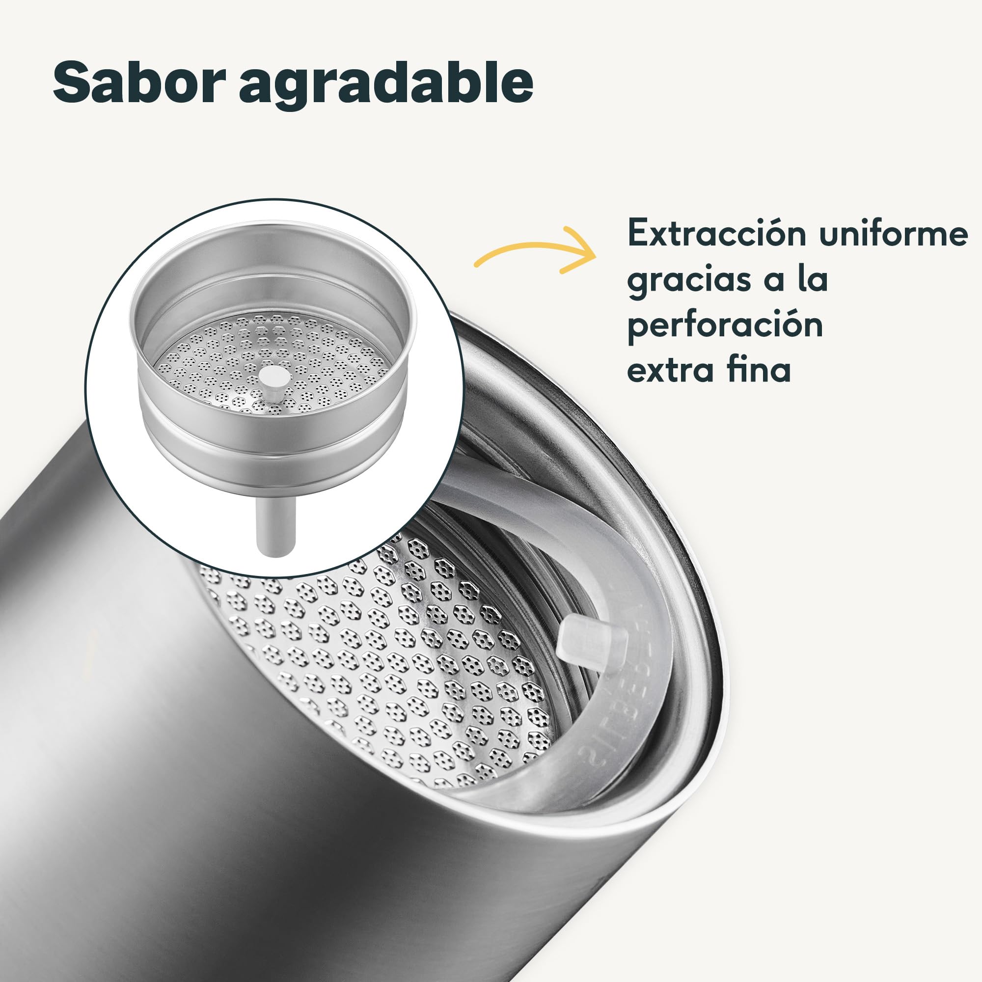 SILBERTHAL Set moka 300ml y molinillo café manual - Inducción y gas - Inox | Acero inoxidable - Disfruta del café en casa - Recién molido - Molienda ajustable - Frescura aromática y diseño